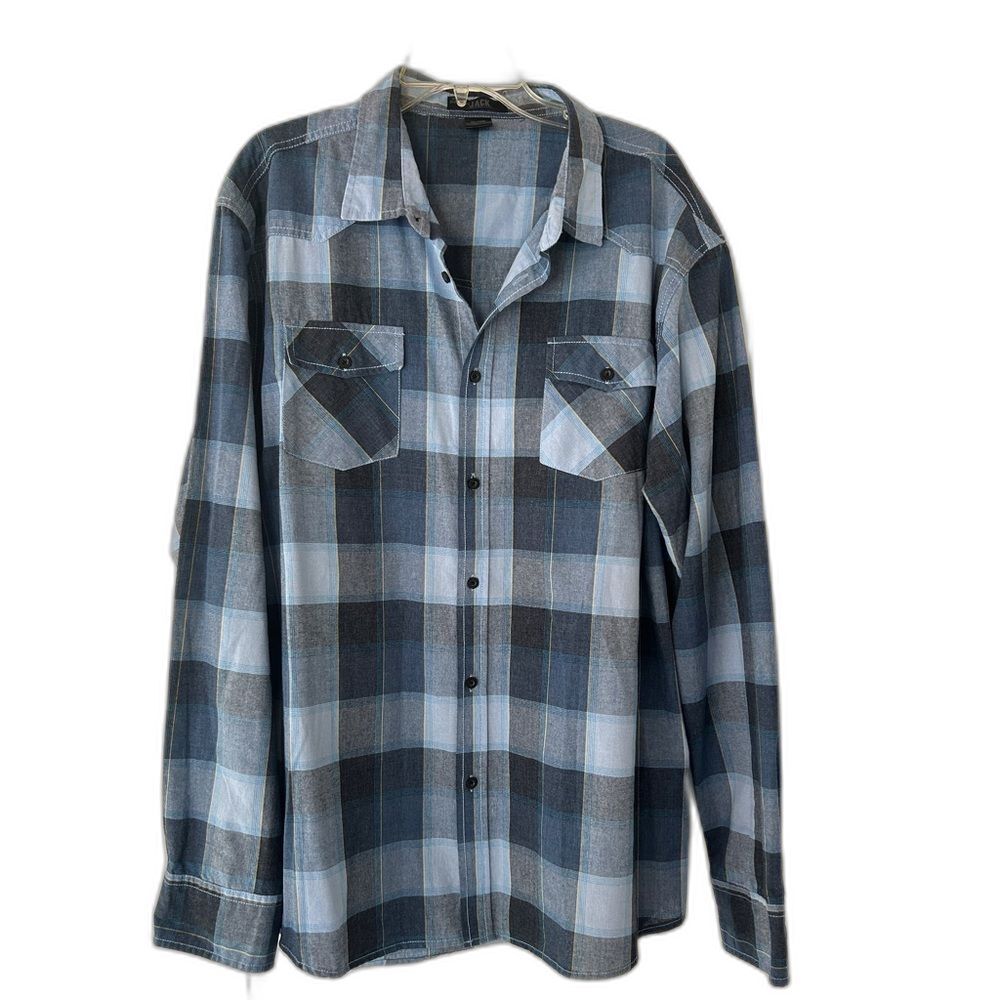 Diamond Jack men’s western plaid long sleeve button down NEW without tags 2X